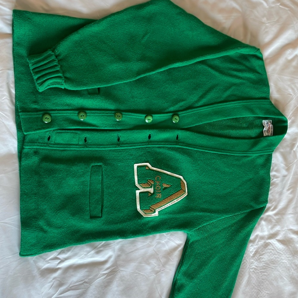 Vintage Letterman’s choir cardigan
